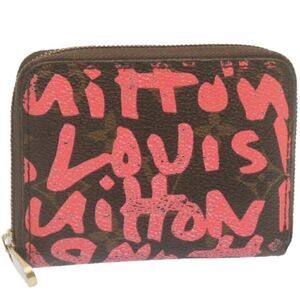 LOUIS VUITTON Monogram Graffiti Zippy Coin Purse Pink